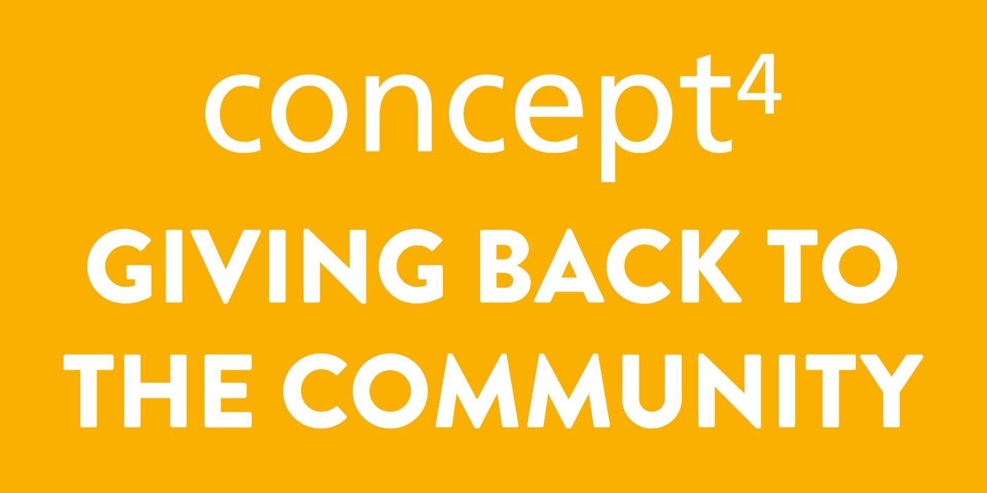 Concept4 giving back to the community