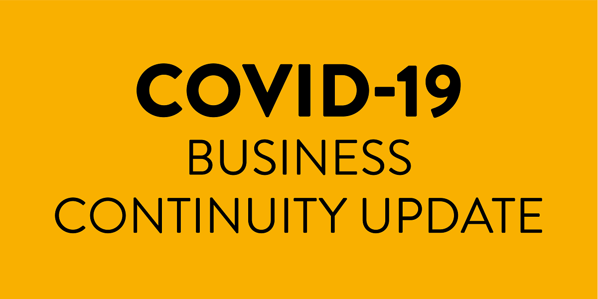 Coronavirus - business continuity update