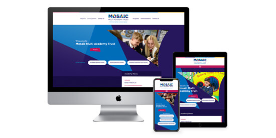 Mosaic Multi-academy Trust branding and website package